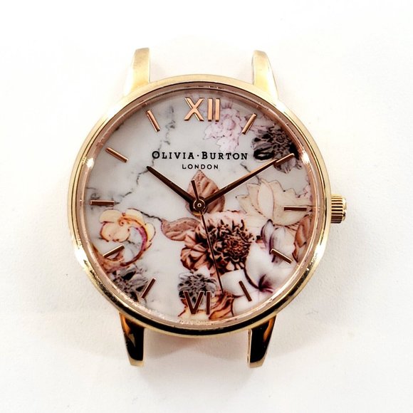 Olivia Burton Marble Floral Watch No Strap Doesn't Work Please Read Description - Picture 1 of 10